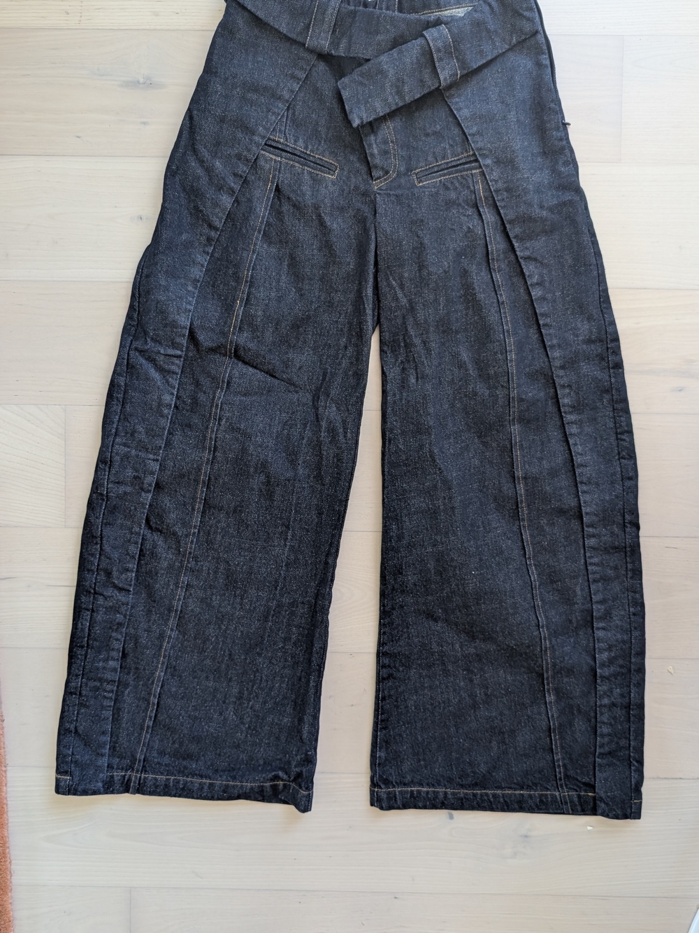 Wide Leg Black Denim Jeans - Women's Flare & Wide Leg